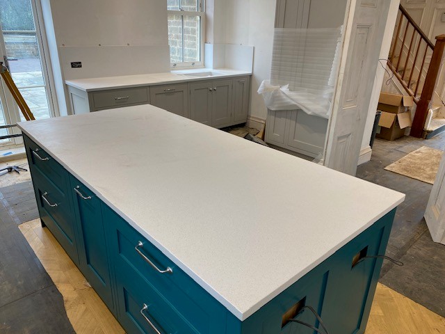 Bespoke solid surface kitchen worktop installation in Leicester - project photo 17