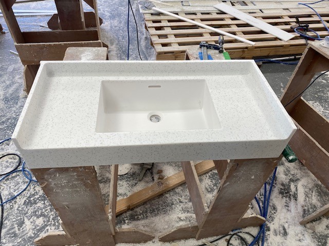 Bespoke solid surface kitchen worktop installation in Leicester - project photo 21
