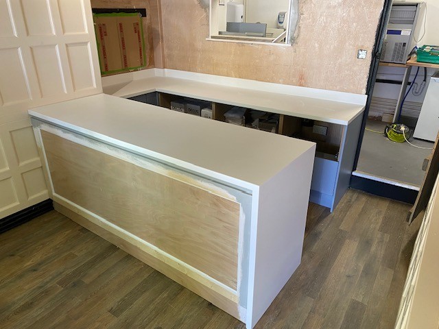 Commercial solid surface worktop project in Leicester - project photo 27