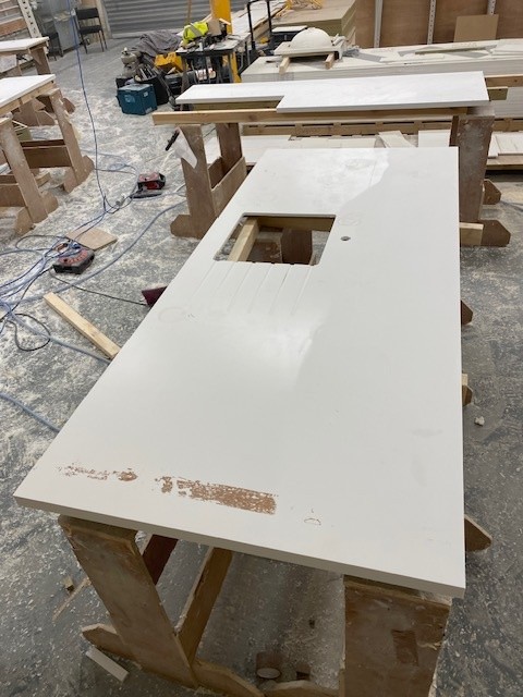 Commercial solid surface worktop project in Leicester - project photo 3