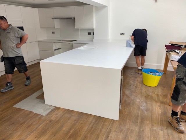 Commercial solid surface worktop project in Leicester - project photo 35