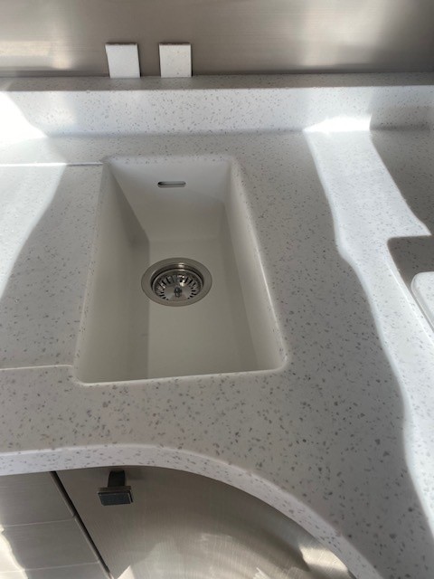 Made to measure solid surface worktop detail in Leicester - project photo 4