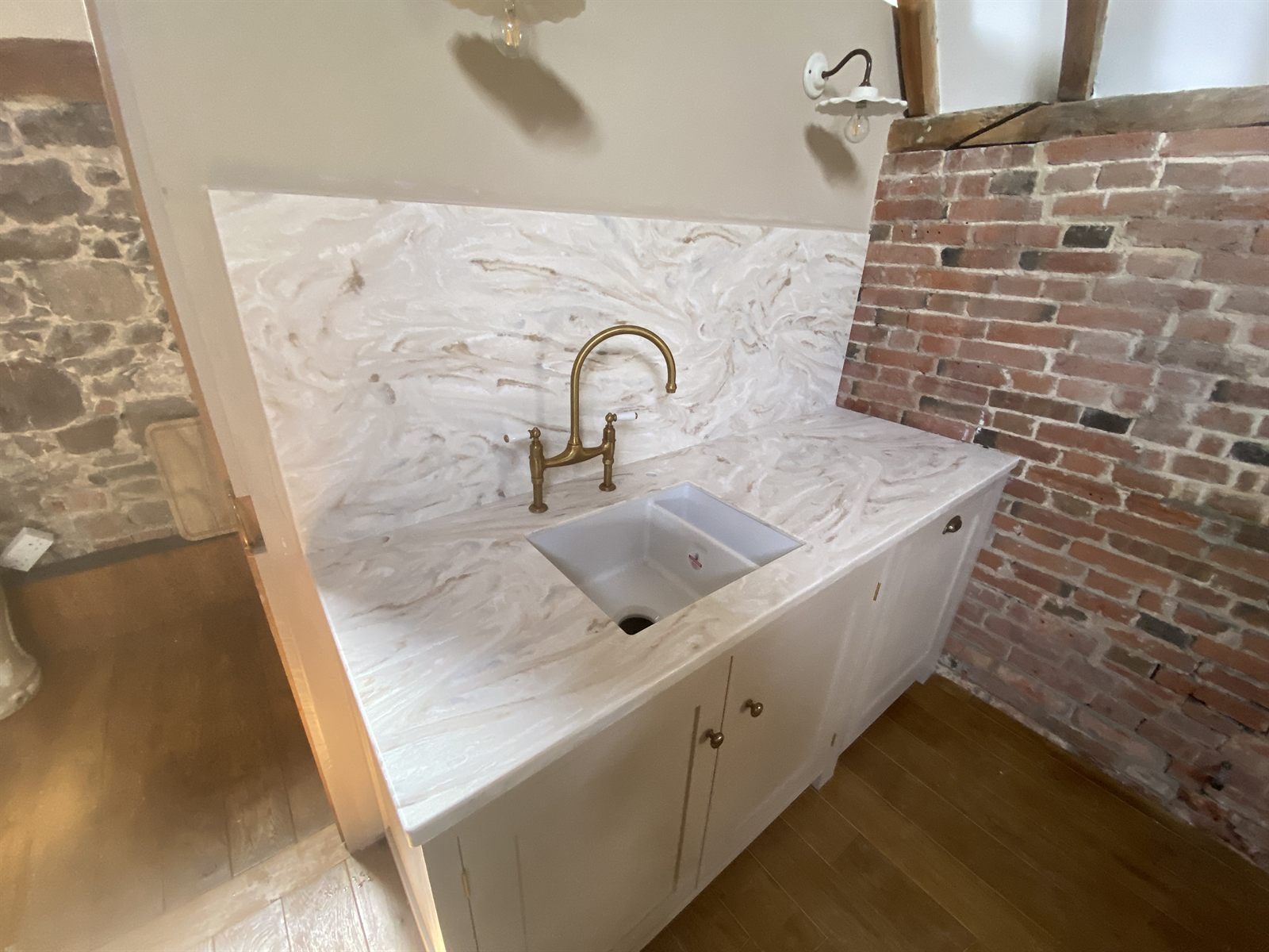 Bespoke solid surface kitchen worktop installation in Leicester - project photo 49