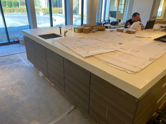 Commercial solid surface worktop project in Leicester - project photo 7