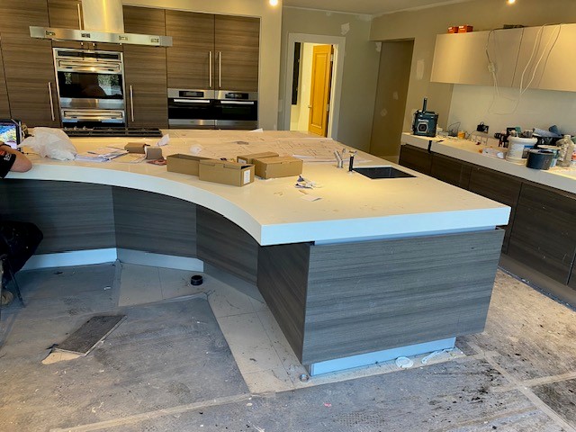 Made to measure solid surface worktop detail in Leicester - project photo 8