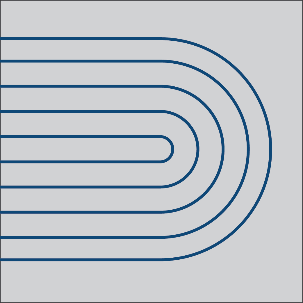 Rainbow drainer grooves